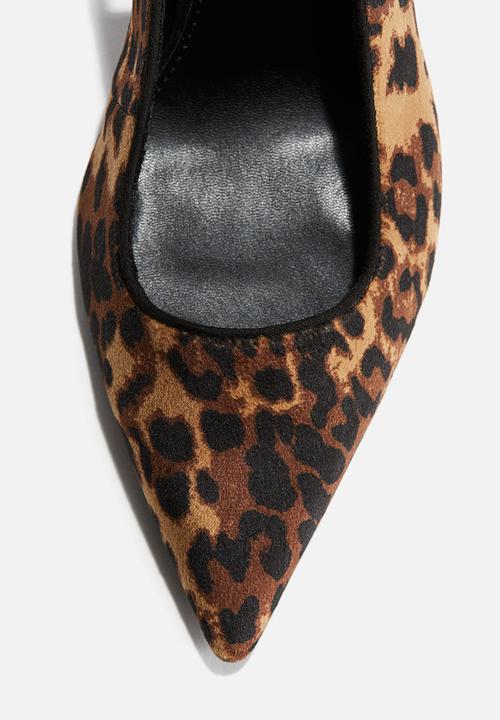 H&M - Slingback court shoes - beige & leopard print