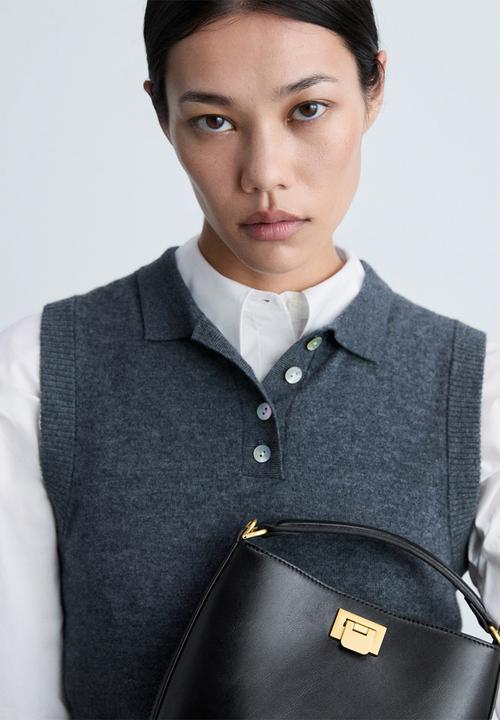 MANGO - Bag mch mike- black