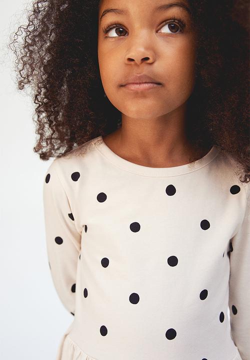 H&M - Printed cotton dress - beige