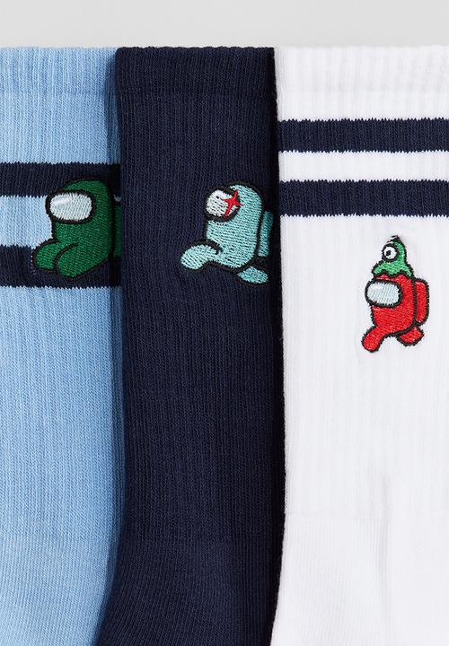 H&M - 5-Pack intarsia motif socks - Blue