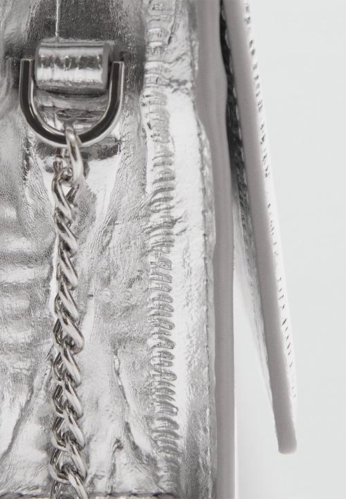 MANGO - Rain crossbody bag - silver