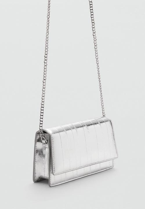 MANGO - Rain crossbody bag - silver