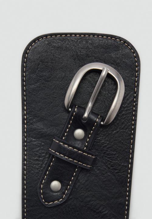 MANGO - Flor belt - black
