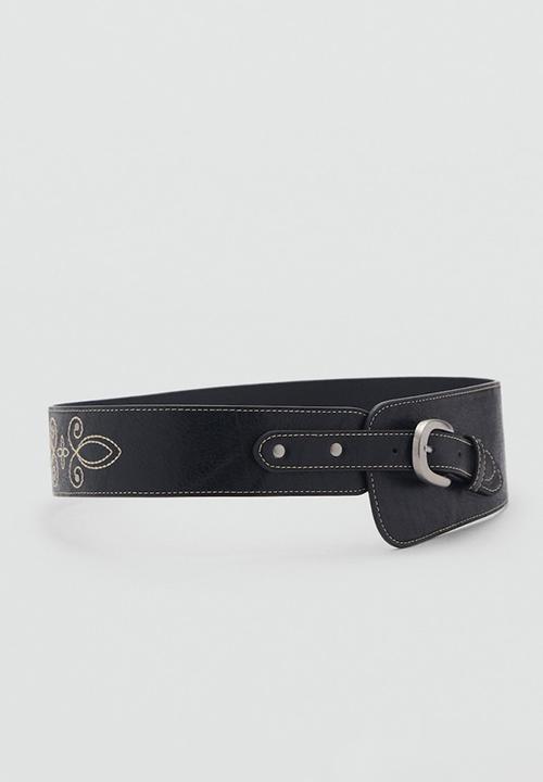 MANGO - Flor belt - black
