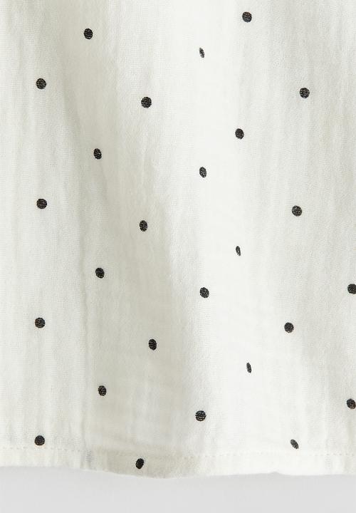 H&M - 2-Pece blouse and leggings set - navy blue & spotted