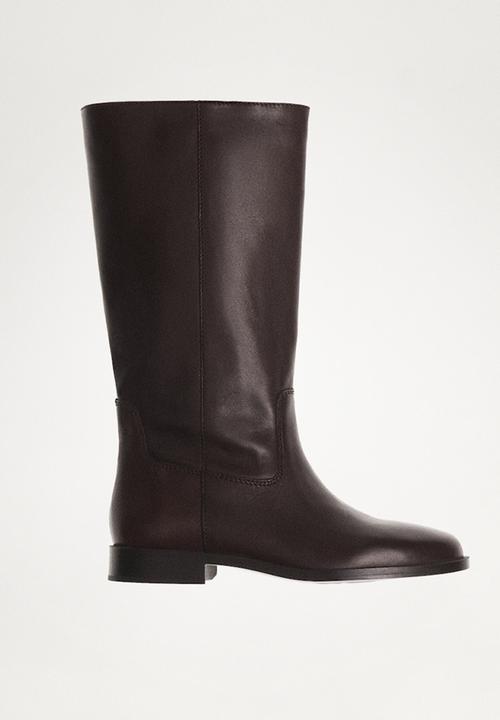 MANGO - Amor leather boot - dark brown