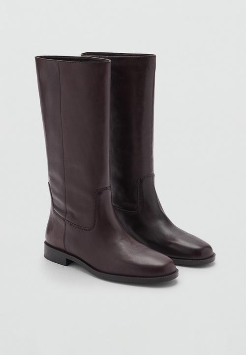 MANGO - Amor leather boot - dark brown