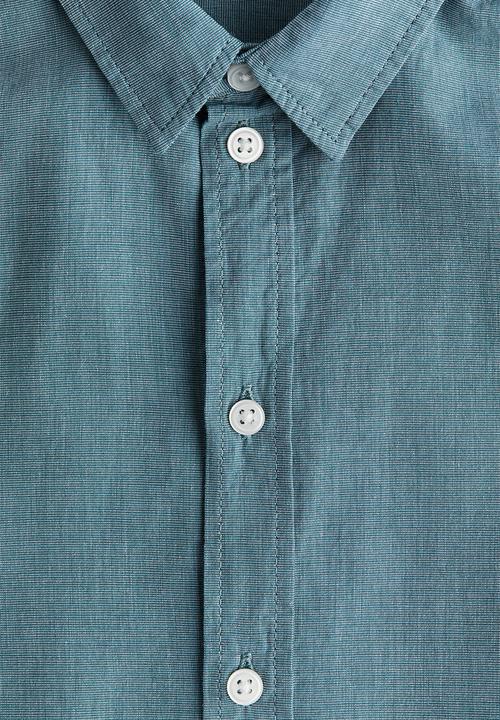 H&M - Long-sleeved cotton shirt - Turquoise