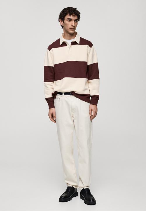 MANGO - Sweatshirt cortes - bordeaux
