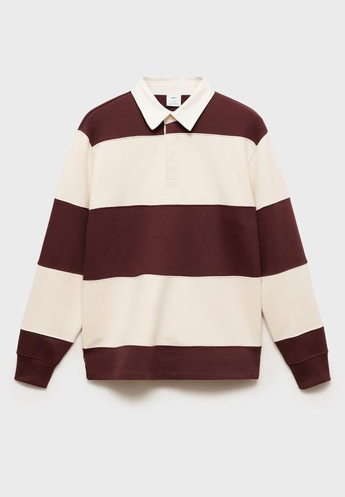 MANGO - Sweatshirt cortes - bordeaux