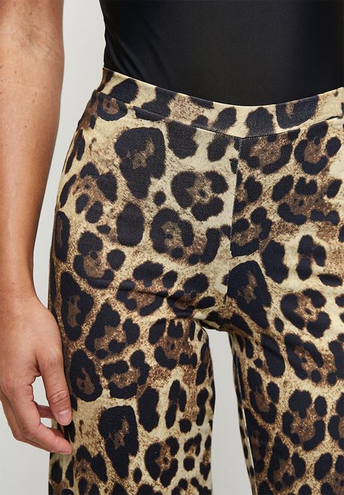 boohoo - Leopard Print Wide Leg Trouser - Leopard