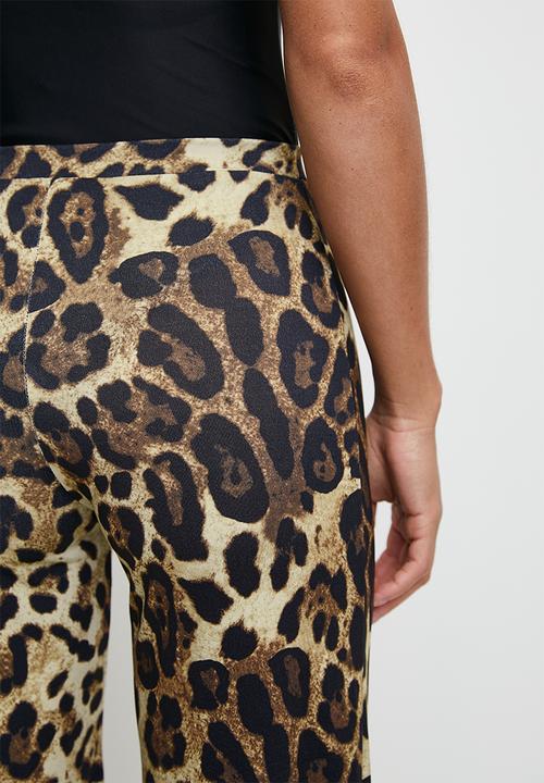 boohoo - Leopard Print Wide Leg Trouser - Leopard
