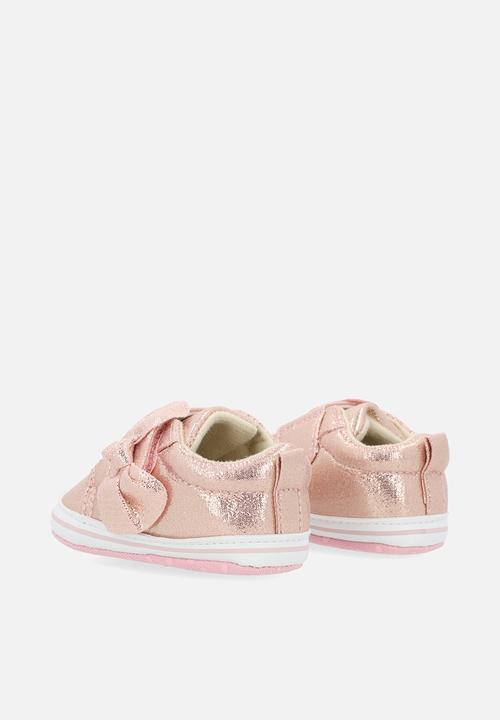 Pop Candy - Bowknot metallic sneakers - pink