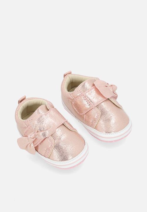 Pop Candy - Bowknot metallic sneakers - pink