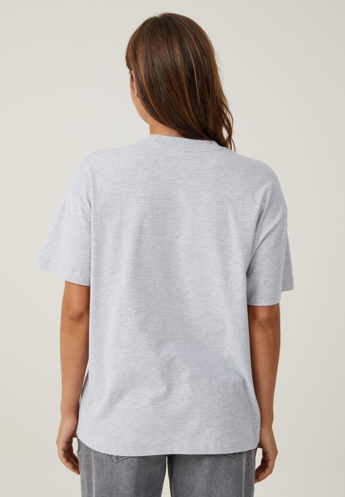 Cotton On - The Boxy Oversized Tee - Grey Marle