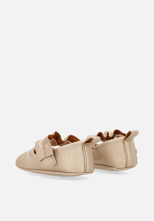 Pop Candy - Ruched strap pumps - gold
