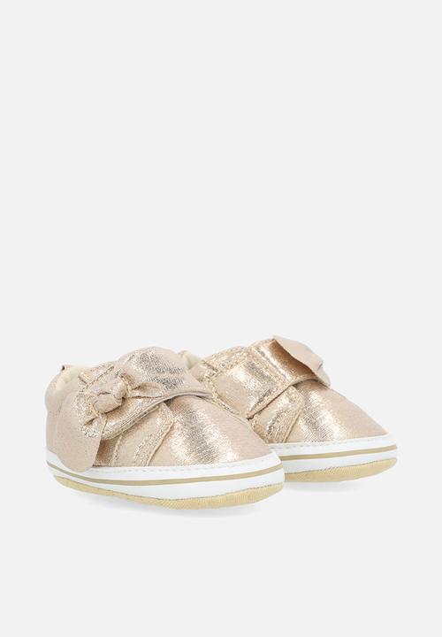 Pop Candy - Bowknot metallic sneakers - gold