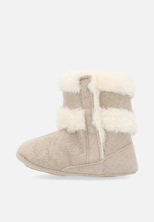 Pop Candy - Shearling boots - beige