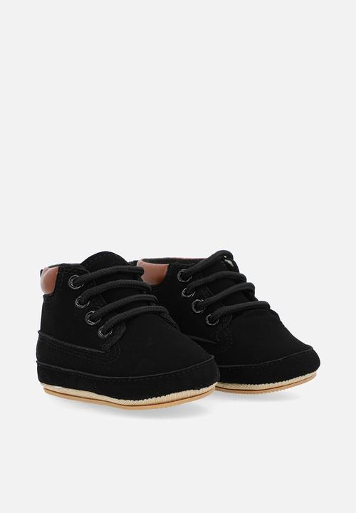 Pop Candy - Lace up boots - black & tan