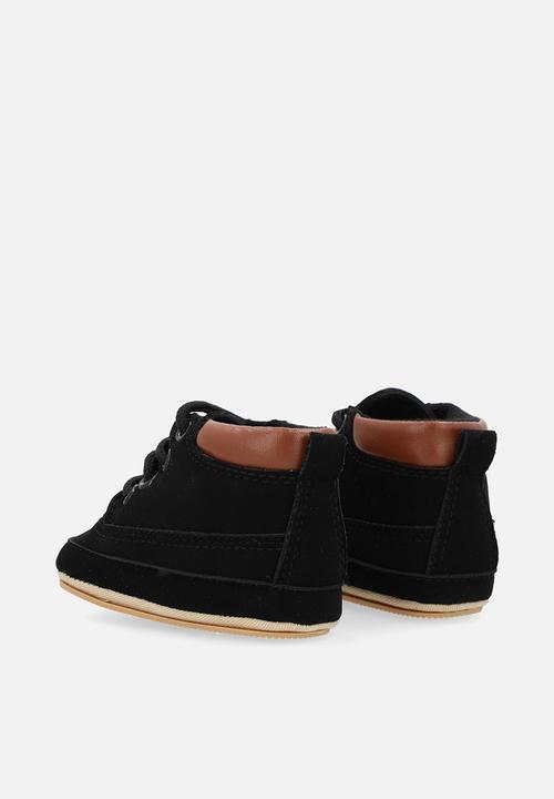 Pop Candy - Lace up boots - black & tan