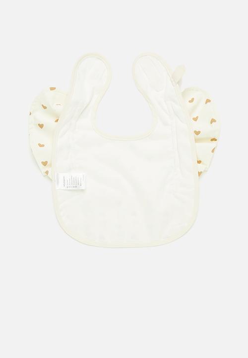 Pop Candy - Heart print bib-white