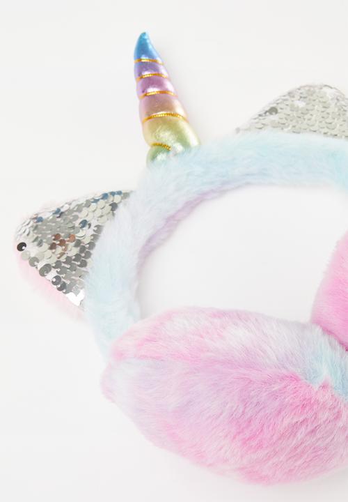 Pop Candy - Plush unicorn ear muffs - multi