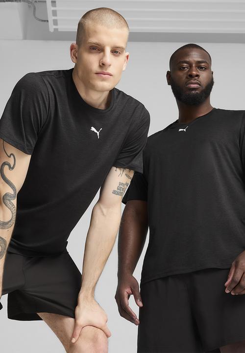 PUMA - M TAD Essentials Heather Cat Tee (CF small cat) - PUMA Black Heather