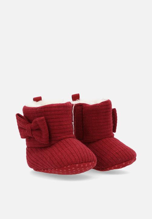 Pop Candy - Shearling lined boots - maroon