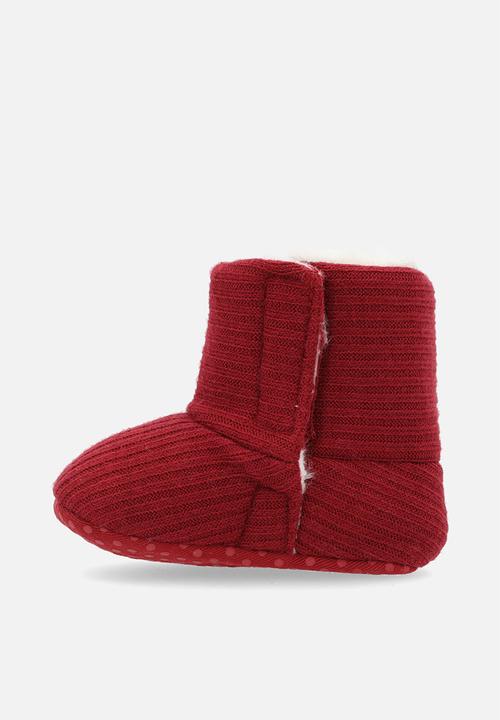 Pop Candy - Shearling lined boots - maroon
