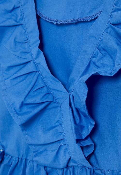 Pop Candy - Frilled dress-blue