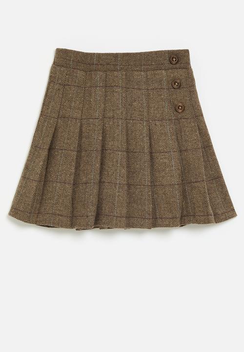 Pop Candy - Knife pleated skirt - brown