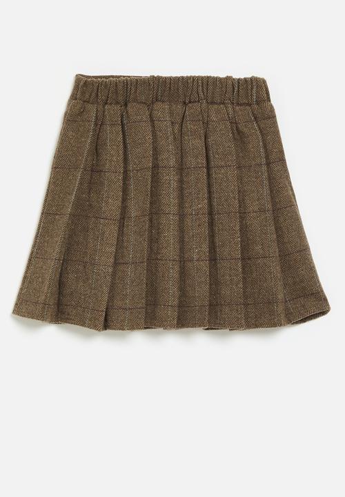 Pop Candy - Knife pleated skirt - brown