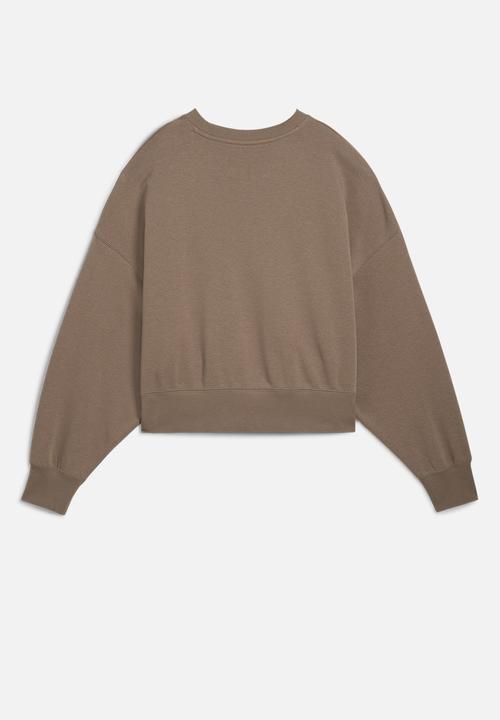 PUMA - Wardrobe Ess Over-Oversized Crew Tr - Totally Taupe