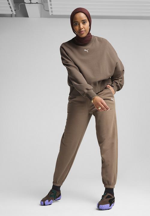 PUMA - Wardrobe Ess Over-Oversized Crew Tr - Totally Taupe