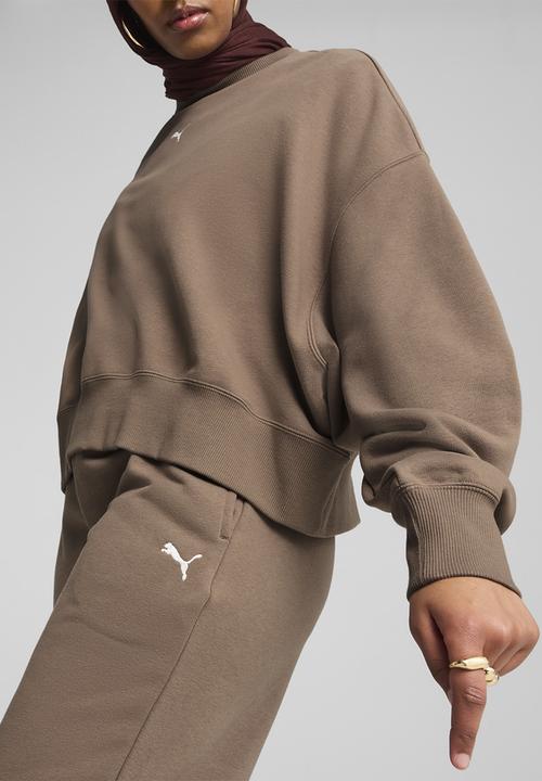 PUMA - Wardrobe Ess Over-Oversized Crew Tr - Totally Taupe