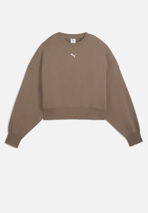 PUMA - Wardrobe Ess Over-Oversized Crew Tr - Totally Taupe