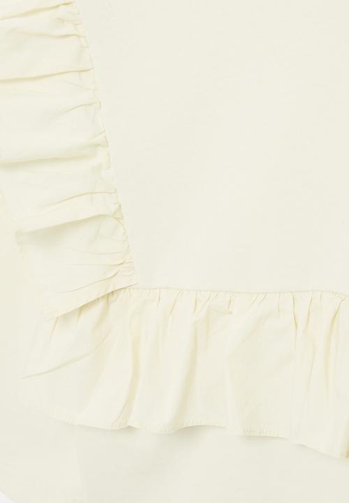 Pop Candy - Ruffled long sleeve blouse - white