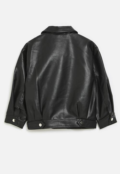 Pop Candy - Faux leather jacket-black