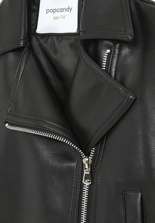 Pop Candy - Faux leather jacket-black