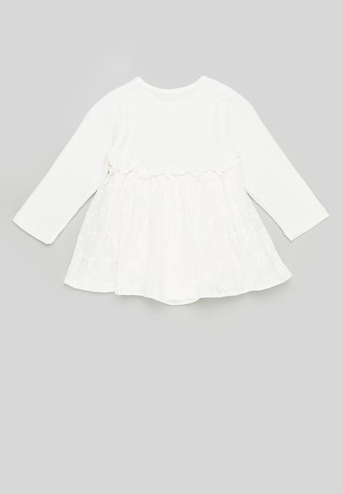Pop Candy - Bow applique dress - white