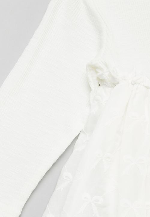 Pop Candy - Bow applique dress - white