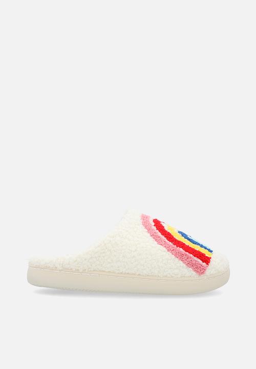 Pop Candy - Rainbow soft plush slippers-multi