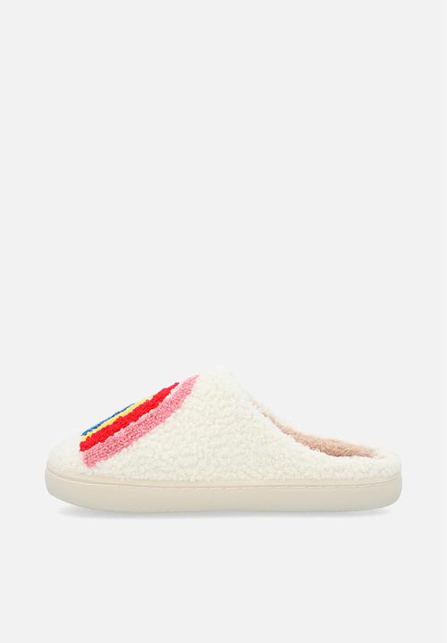 Pop Candy - Rainbow soft plush slippers-multi