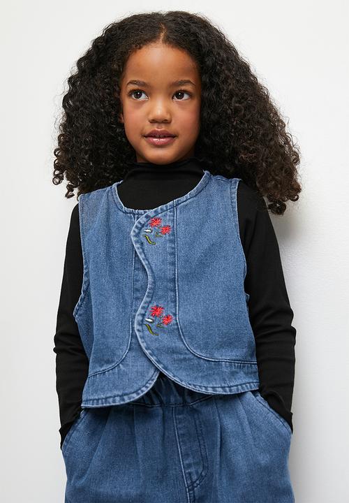 Pop Candy - Denim top & bottom set-blue