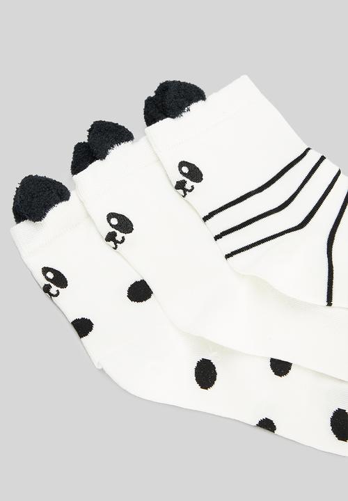 Pop Candy - 3 Pack socks set - black & white
