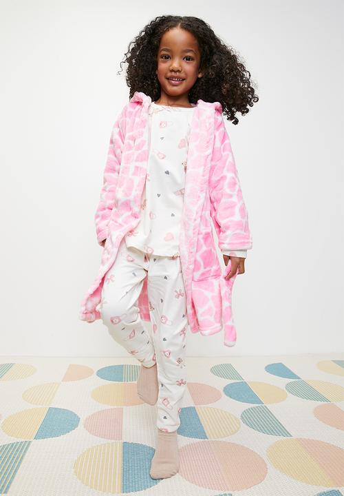 Pop Candy - Printed pj set - ecru & pink