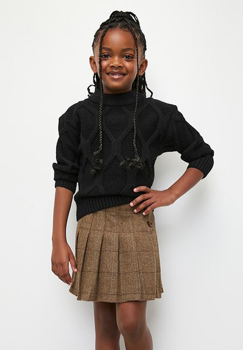 Pop Candy - Knife pleated skirt - brown