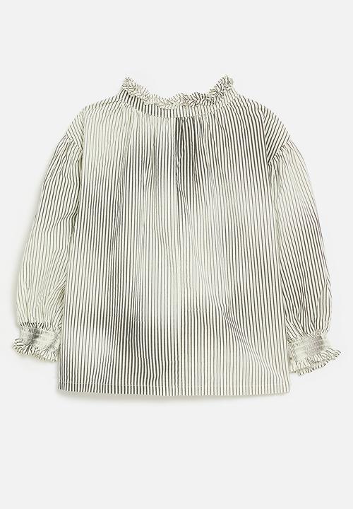 Pop Candy - Button down blouse - black stripe