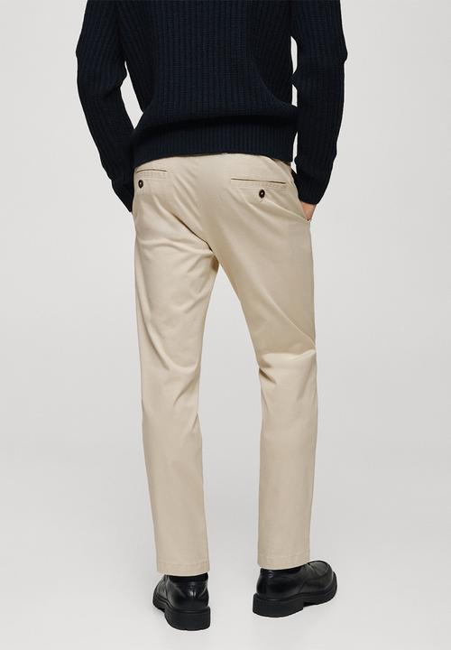 MANGO - Trousers prato - ligth beige
