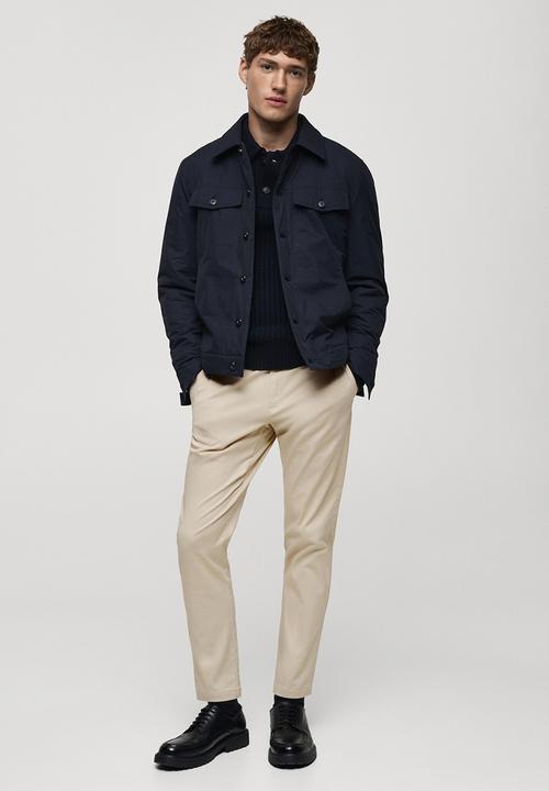 MANGO - Trousers prato - ligth beige